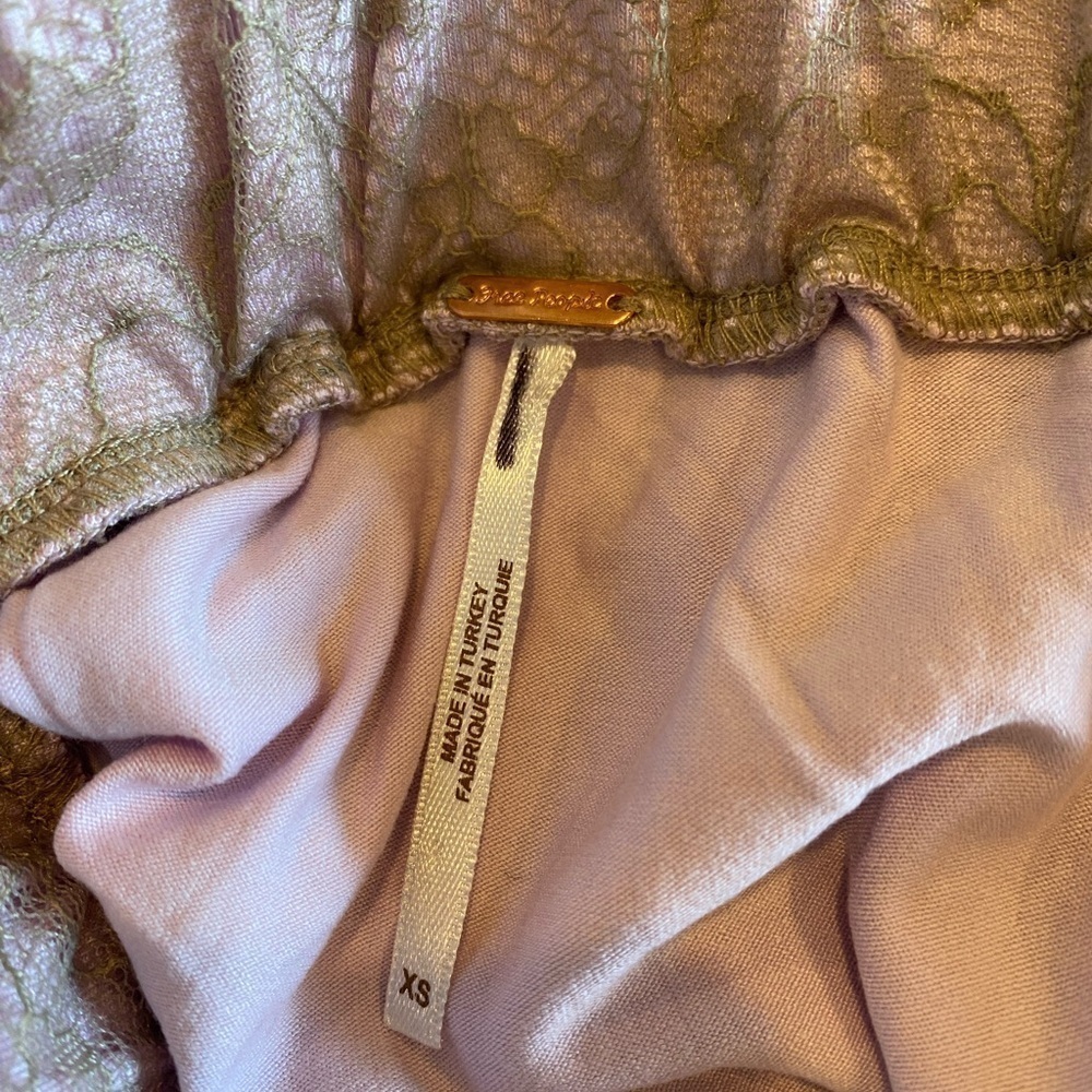 Free People Shape Of You Maxi Skirt Set New without tag Size XS Sandy Pink Combo - Picture 11 of 13